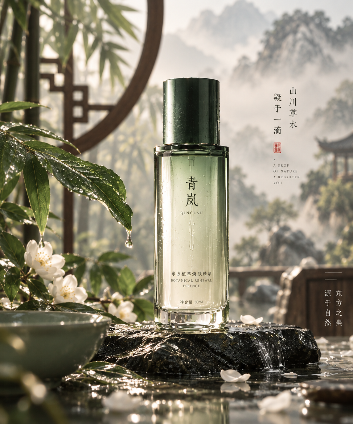青岚东方植物焕肤精华产品视觉